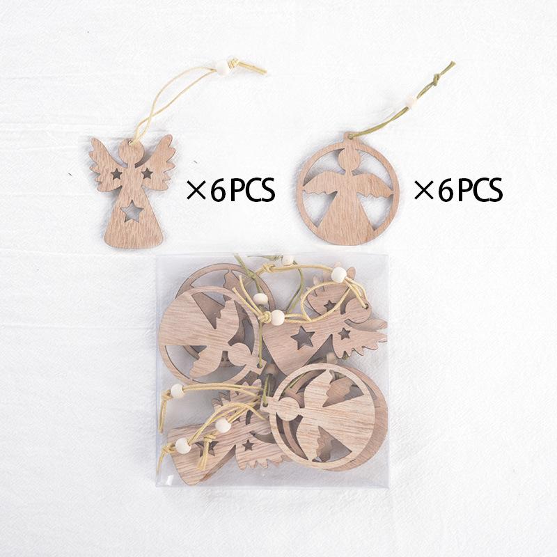Nhà cung cấp đồ trang trí Giáng Sinh - bộ gỗ nhỏ với thiết kế bông tuyết, khắc laser và trang trí khoét, đóng gói hộp, lý tưởng cho mùa lễ hội.