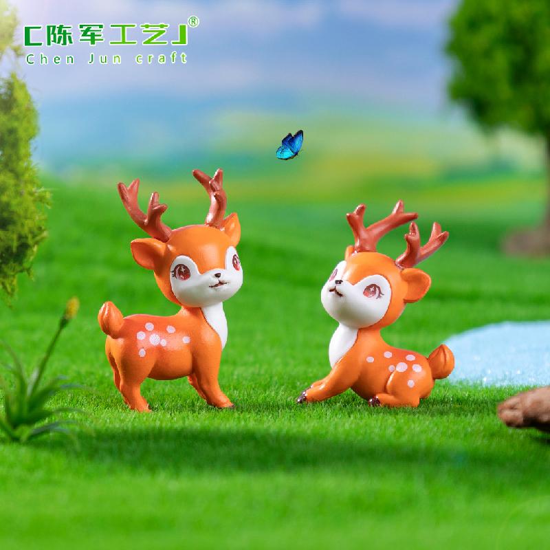 Tiểu cảnh hươu mai đáng yêu, búp bê DIY, sân vườn tiểu cảnh mini bàn nhỏ xinh (ZC-505)