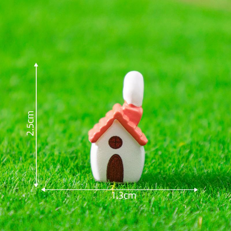 微景观创意红瓦烟囱乡村小房子园艺造景 DIY装饰品配件迷你小摆件