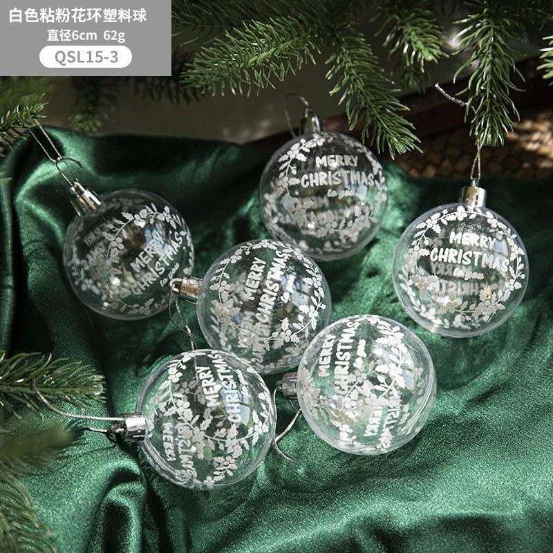 Trang trí Noel: Bóng tuyết nhựa trong suốt, thiết kế tinh tế