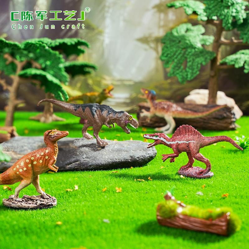 跨境新品微景观创意侏罗纪霸王龙恐龙 DIY装饰配件迷你车载小摆件