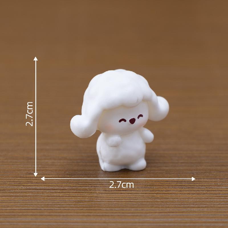 Tiểu cảnh chó poodle DIY, phụ kiện treo tiểu cảnh mini xe bàn thu nhỏ cute (ZC-879)