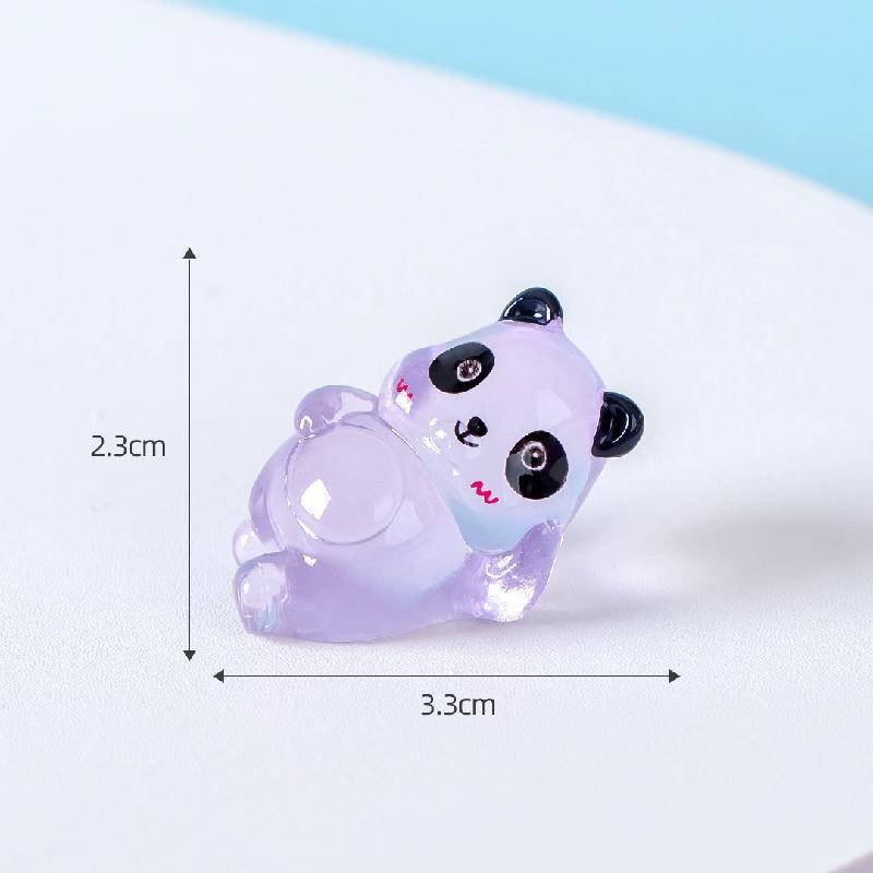 Gấu trúc phát sáng resin mini trang trí xe và bàn DIY (ZC-916)