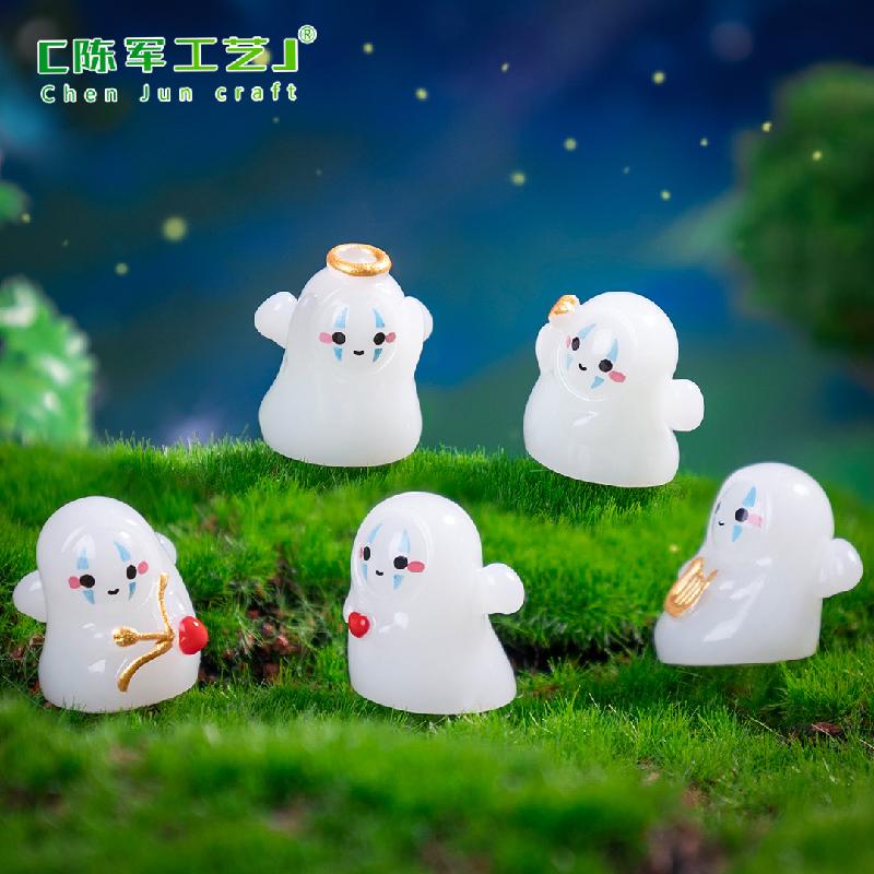 跨境外贸微景观可爱丘比特夜光小天使 DIY装饰配件迷你树脂小摆件