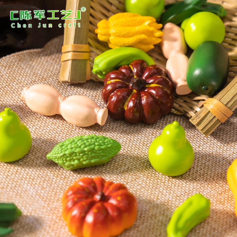 微景观创意仿真南瓜青椒小蔬菜食玩 diy装饰品发夹配件迷你小摆件