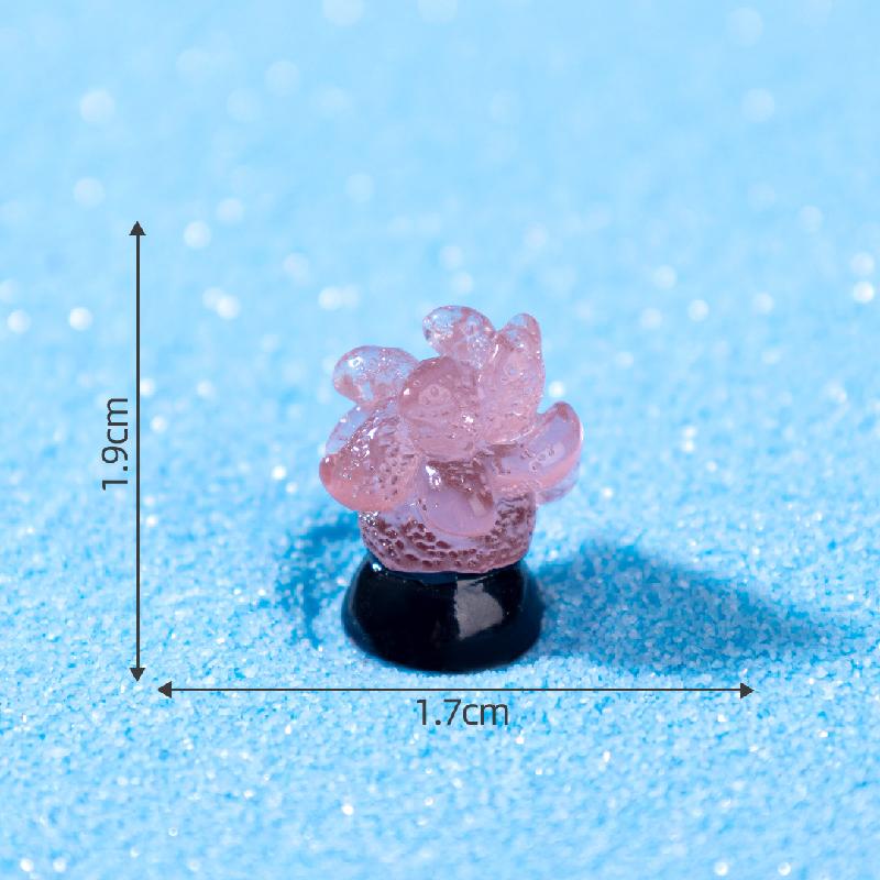 跨境新品微景观夜光小珊瑚 鱼缸海洋造景DIY装饰品配件迷你小摆件