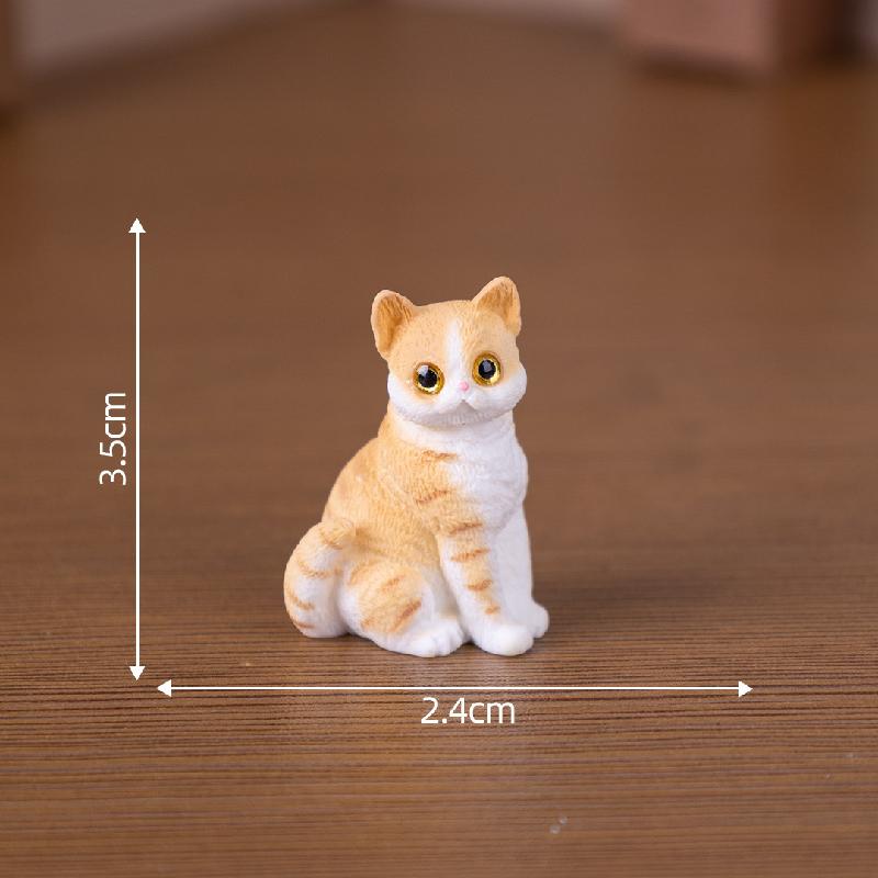 Tiểu cảnh mèo tinh nghịch, búp bê DIY, phụ kiện xe hơi tiểu cảnh mini đáng yêu (ZC-536)