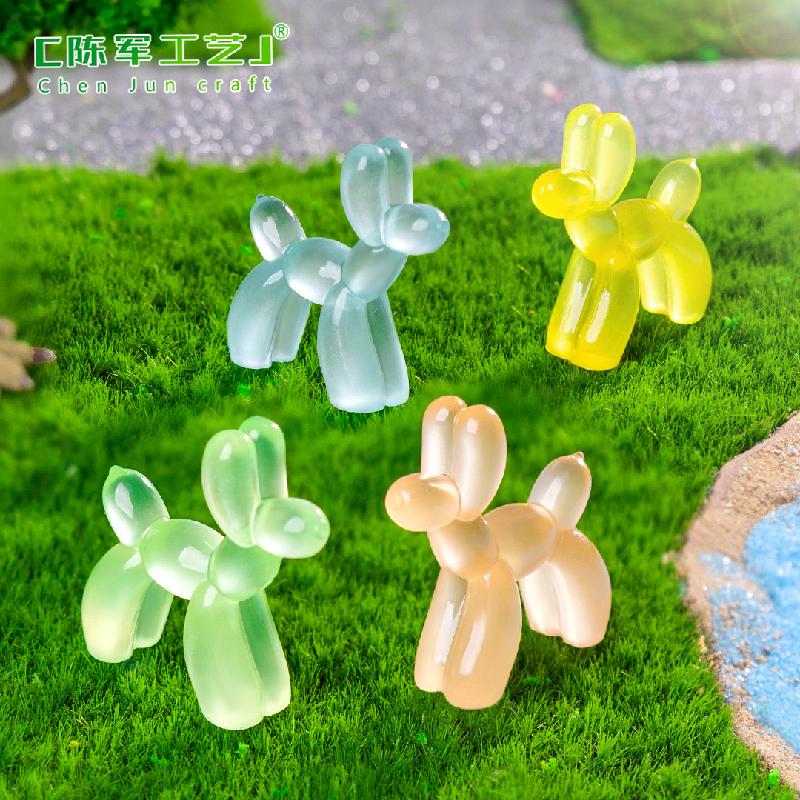 微景观创意夜光气球小狗 园艺造景DIY装饰品挂配件迷你桌面小摆件