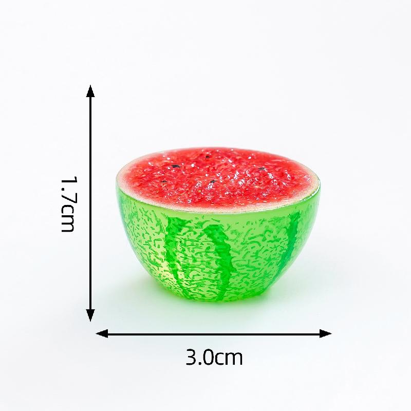 微景观创意夜光半切水果西瓜火龙果萌粒 DIY装饰品配件迷你小摆件
