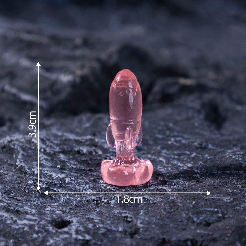 微景观创意夜光太空宇航员火箭公仔 DIY装饰品盲袋配件迷你小摆件