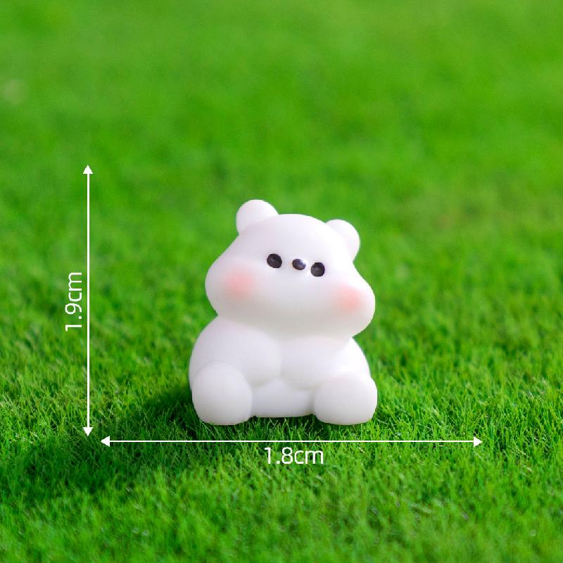 Tiểu cảnh thỏ, gấu lao động, nhà nhỏ DIY, phụ kiện resin tiểu cảnh mini (ZC-552)