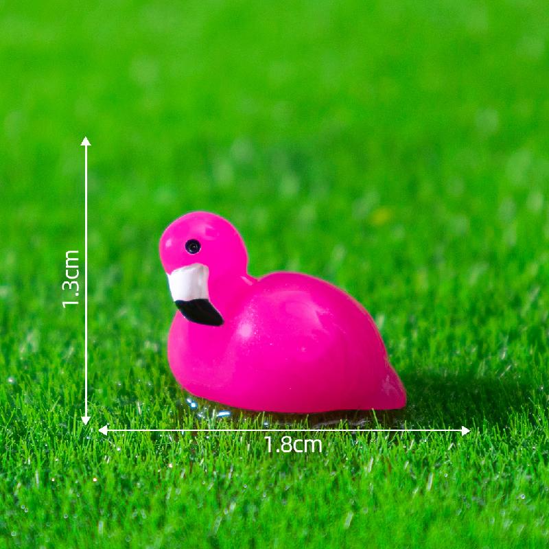 跨境外贸微景观创意迷你火烈鸟公仔萌粒 DIY装饰品配件树脂小摆件