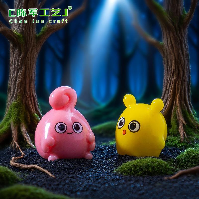 跨境新品微景观万圣节元气小怪兽公仔萌粒 DIY装饰品挂配件小摆件