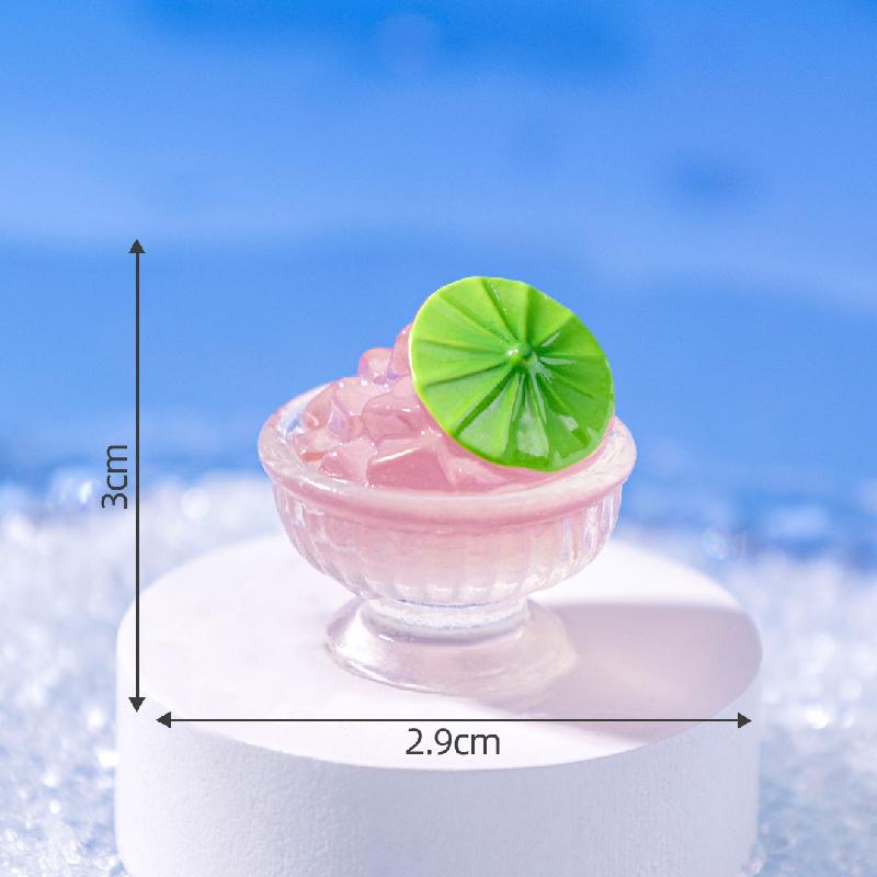 微景观创意仿真夜光夏日冰饮食玩 DIY装饰品挂配件迷你桌面小摆件