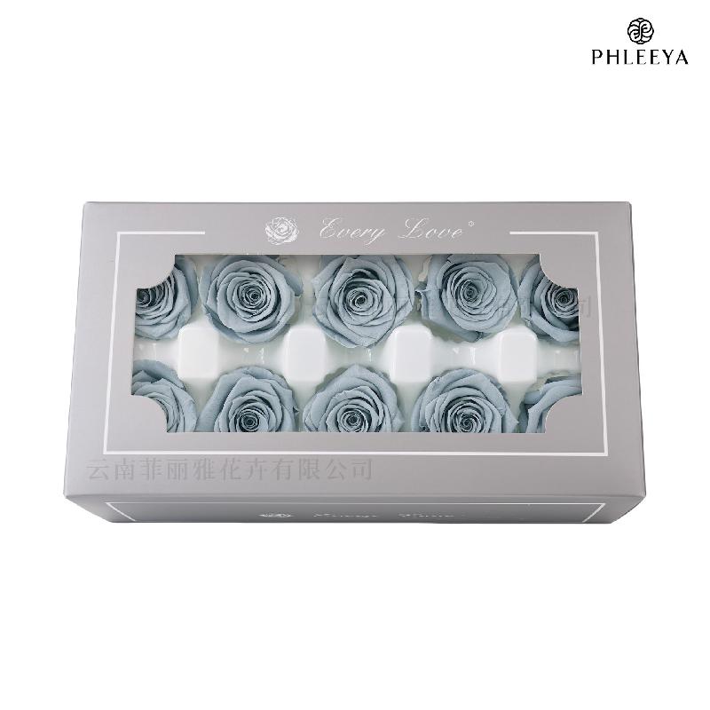 Hoa hồng vĩnh cửu 4cm 10 bông DIY hoa khô quà Thất Tịch (HK-18)