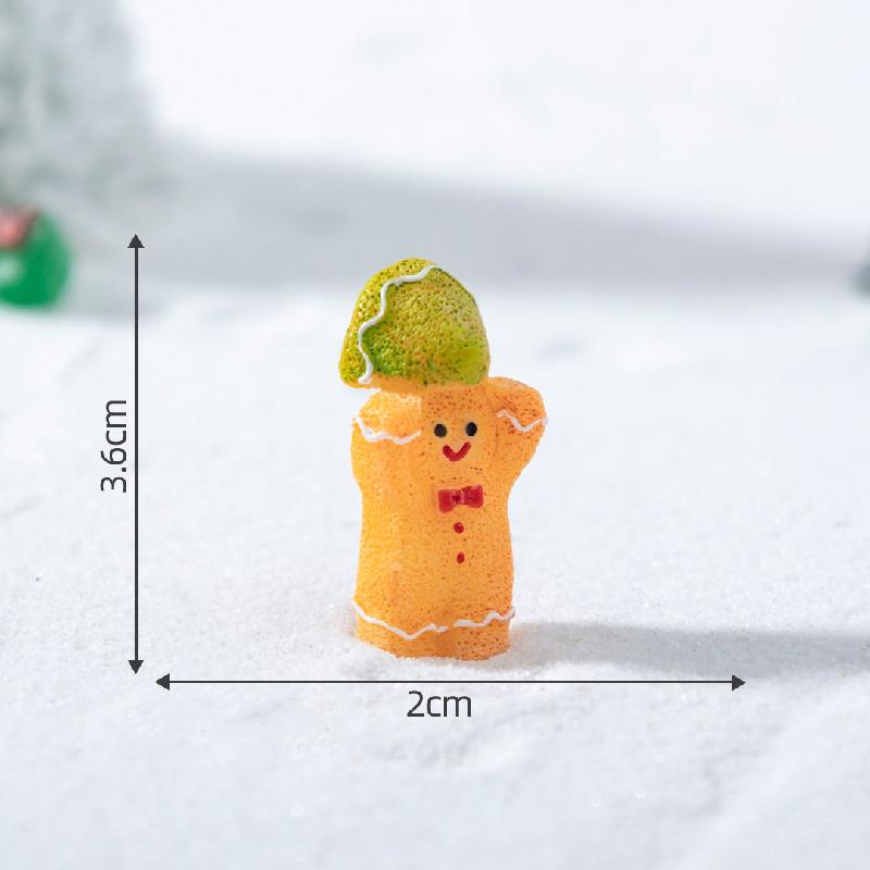 微景观创意圣诞姜饼人小动物公仔 DIY装饰品挂配件迷你桌面小摆件