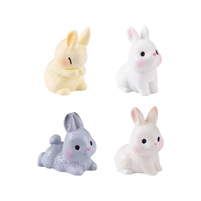 微景观创意可爱小兔子公仔娃娃屋 DIY装饰品挂配件迷你微缩小摆件