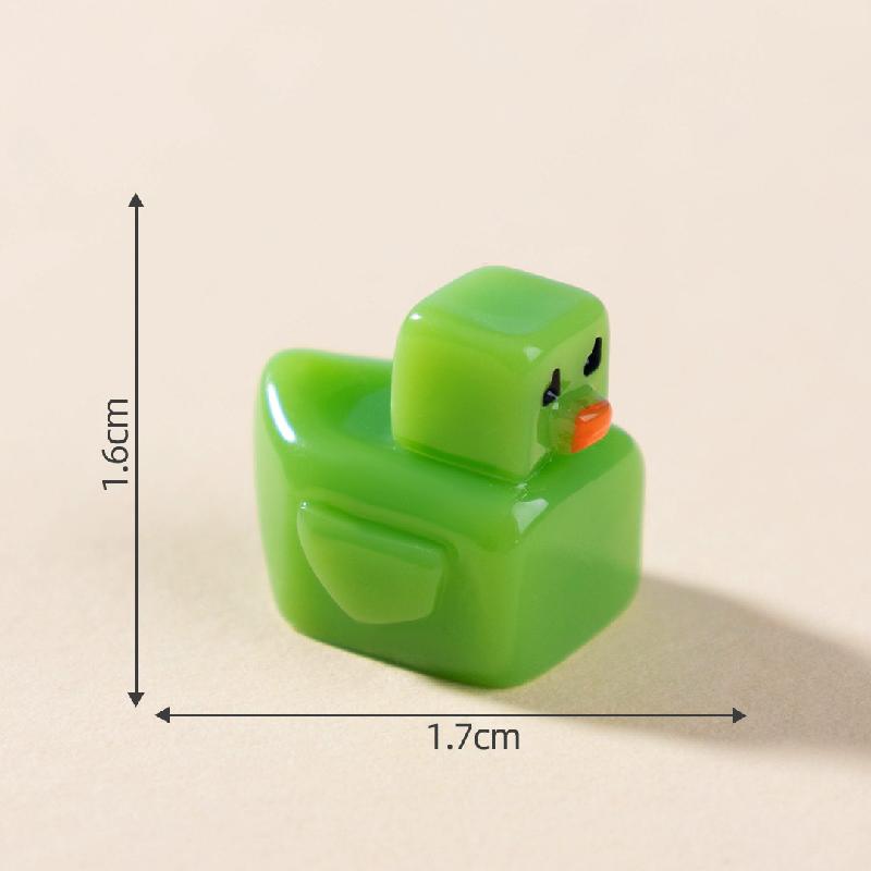 跨境微景观创意夜光格子方块小黄鸭盲袋 DIY装饰品配件迷你小摆件