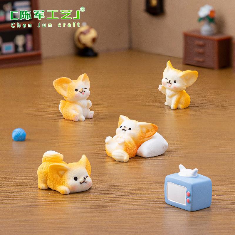 Tiểu cảnh cáo tai dài, 12 kiểu, trang trí cây cảnh mini (ZC-206)