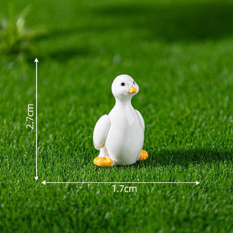 微景观创意可爱白白胖胖小鸭子园艺造景 DIY装饰品配件迷你小摆件