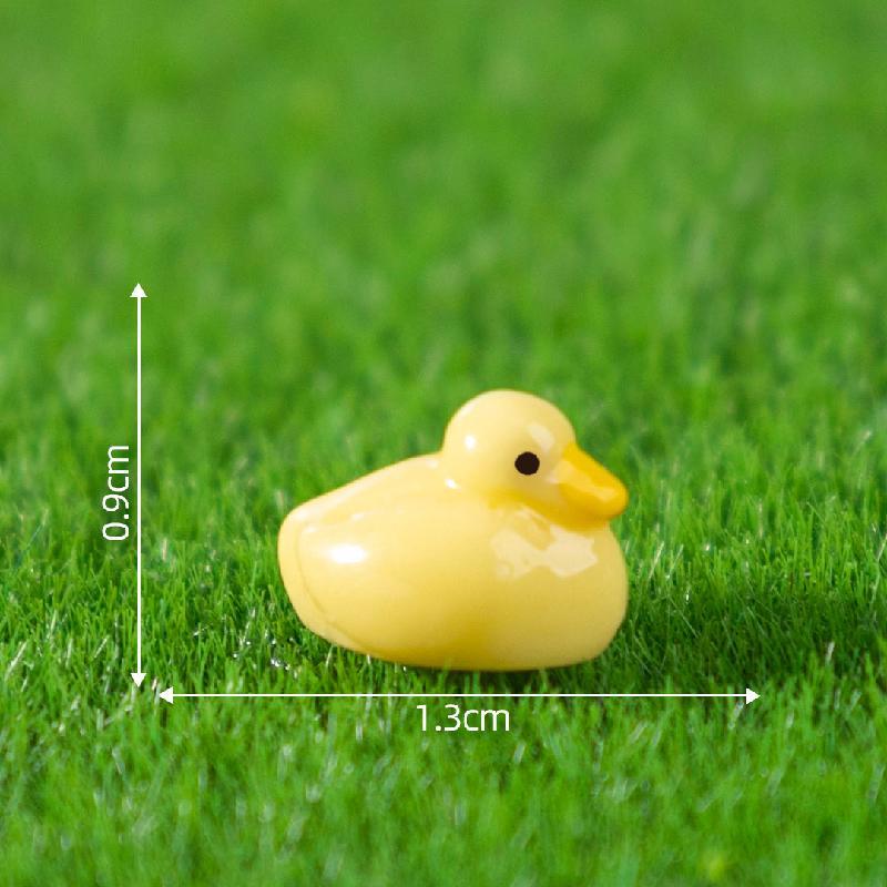 跨境新品微景观创意小鸭子公仔萌粒 DIY装饰品配件迷你树脂小摆件