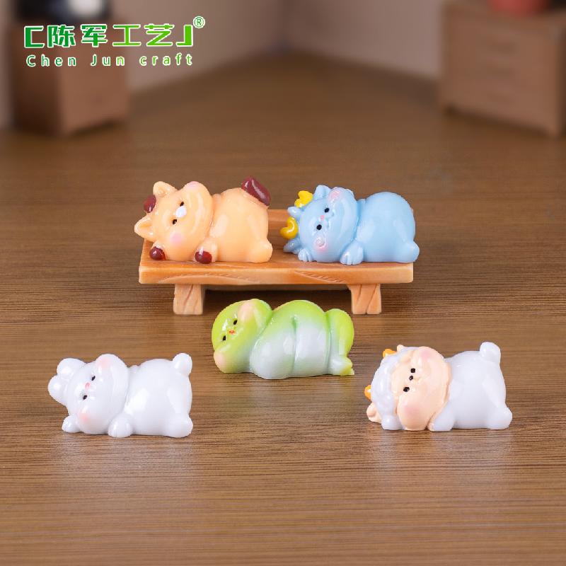 微景观创意十二生肖排排趴萌粒 DIY装饰品配件迷你车载桌面小摆件
