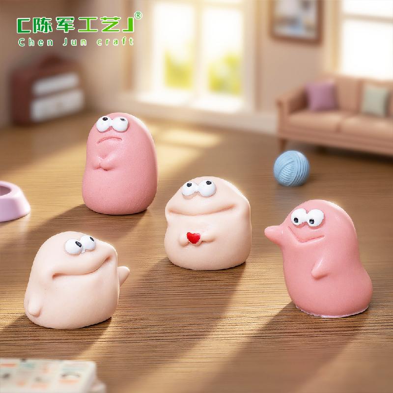 微景观创意橡皮泥大嘴怪萌粒娃娃屋 DIY装饰品配件迷你桌面小摆件
