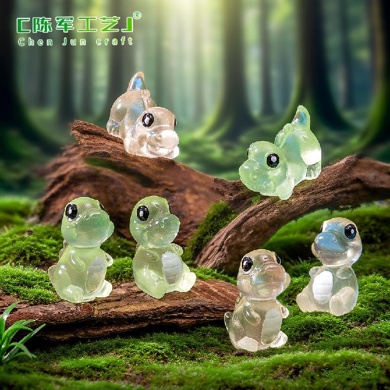 Tiểu cảnh khủng long phát sáng mini trang trí xe và bàn (ZC-1006)