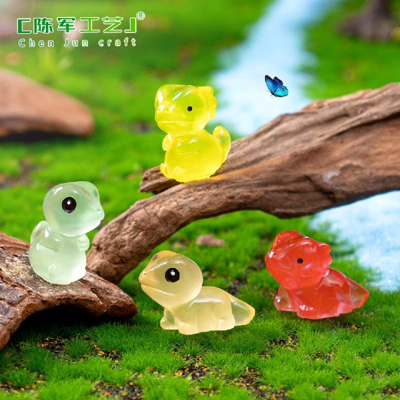 跨境新品微景观创意夜光爬宠大小眼守宫 DIY装饰品配件迷你小摆件