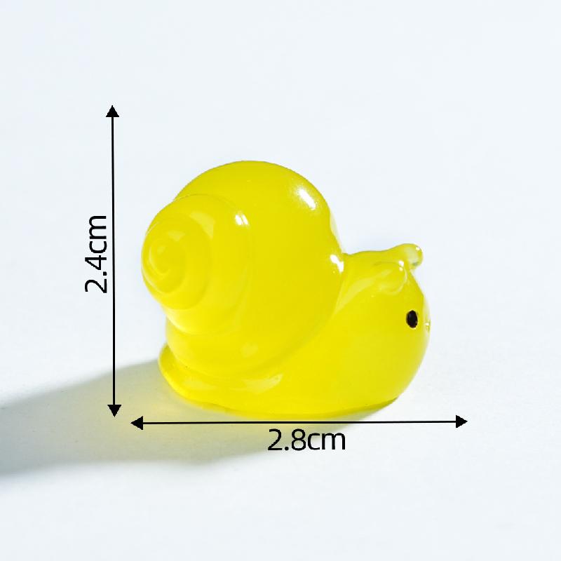 微景观创意夜光萌萌小动物蜗牛海兔 DIY装饰品配件迷你桌面小摆件