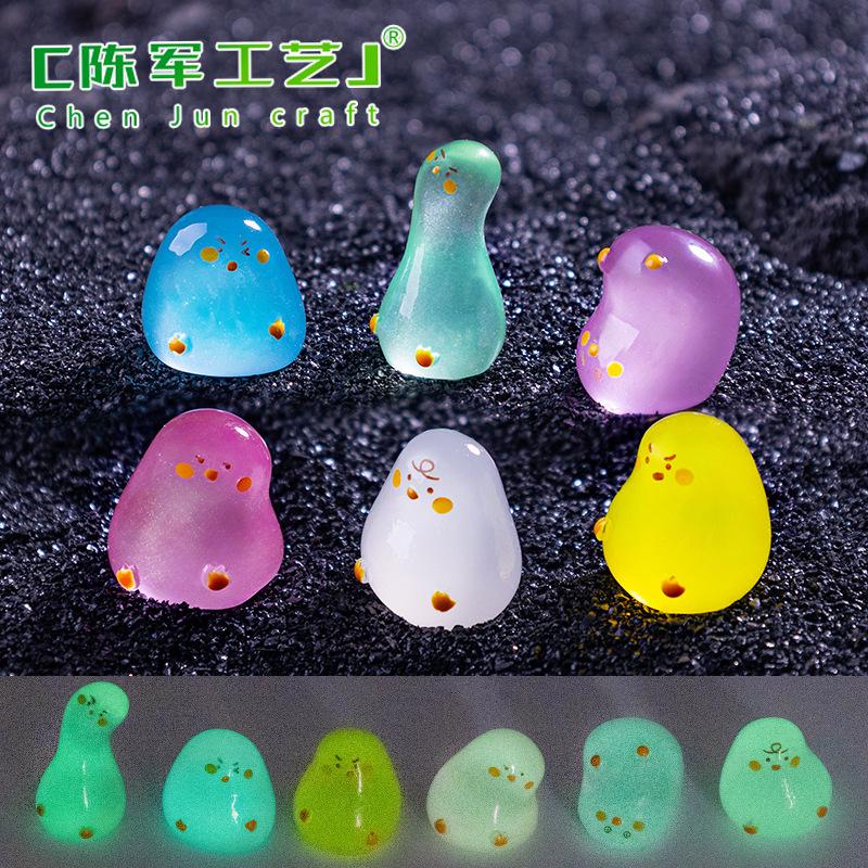 微景观创意夜光搞怪小白鸭盲袋 DIY装饰品挂配件迷你装饰品小摆件