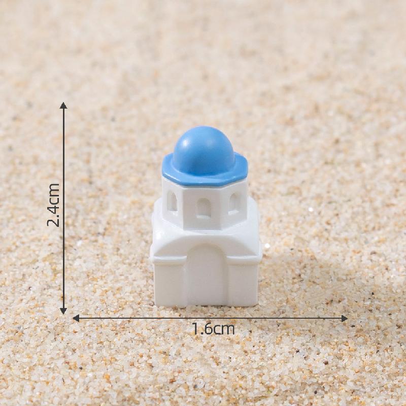 微景观创意地中海房子建筑沙滩造景 DIY装饰品配件迷你微缩小摆件