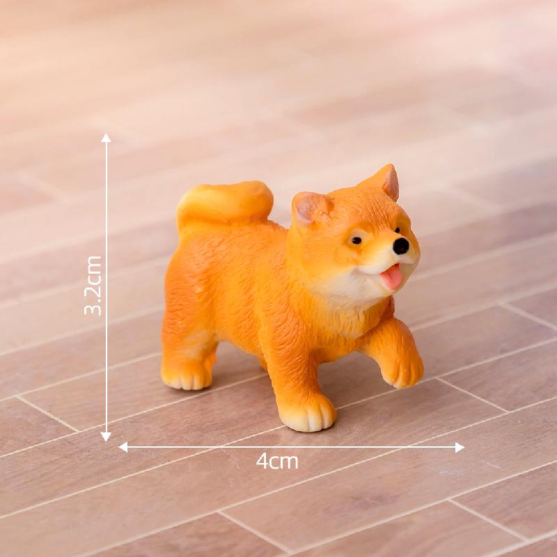 Chó Shiba Inu mini đáng yêu - phụ kiện trang trí DIY, mô hình chó con cho xe ô tô và trang trí bàn nhỏ (ZC-1382)