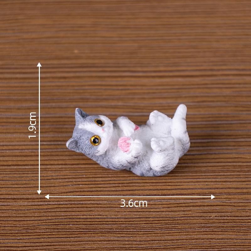 Tiểu cảnh mèo tinh nghịch, búp bê DIY, phụ kiện xe hơi tiểu cảnh mini đáng yêu (ZC-536)