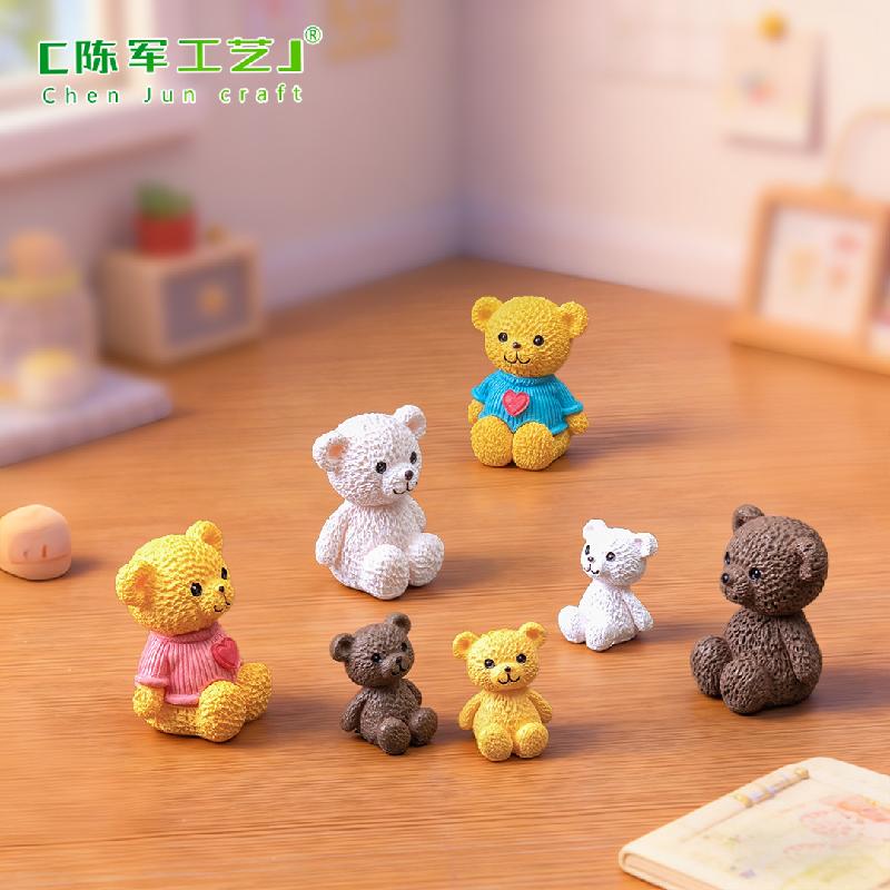 Gia đình gấu dễ thương tiểu cảnh trang trí chậu cây (ZC-835)