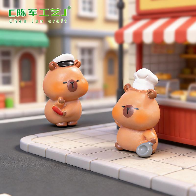 Capybara phóng viên mini trang trí nhà búp bê (PK-703)