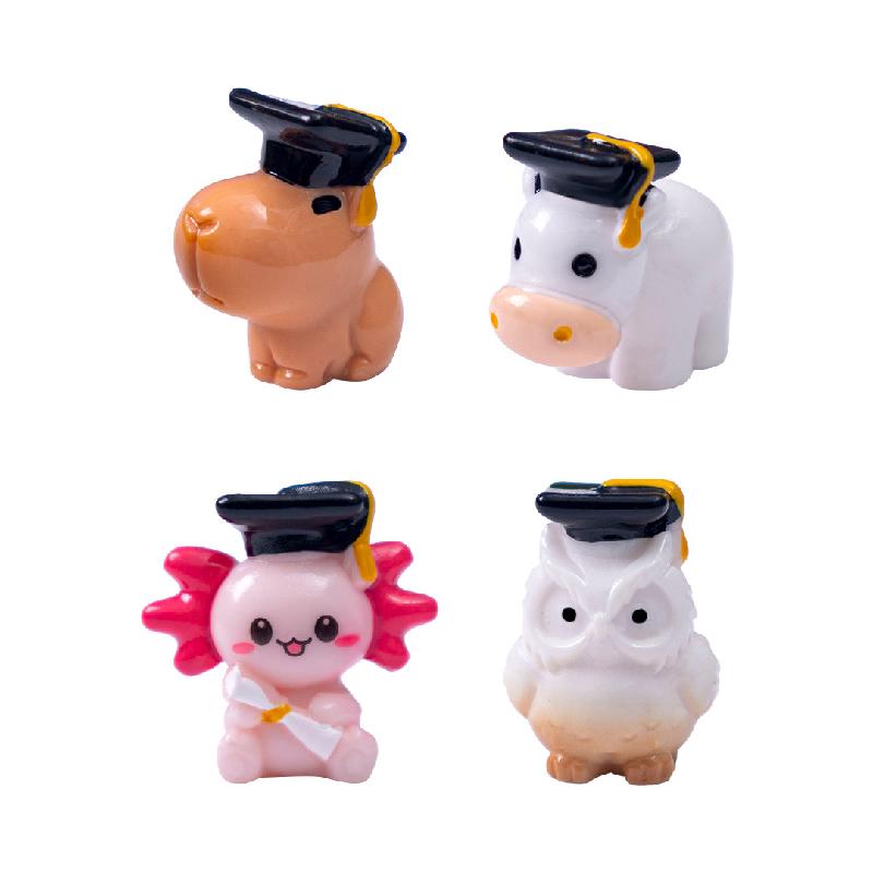 微景观博士青蛙猫头鹰博士帽园艺造景 DIY装饰品挂配件迷你小摆件