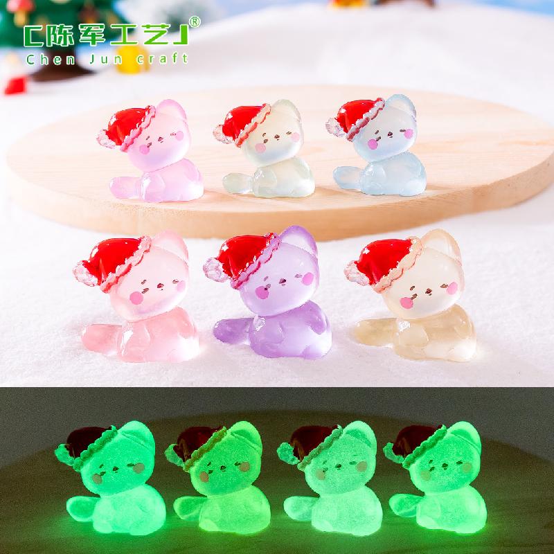 Mèo Noel phát sáng DIY trang trí bàn và xe dễ thương (ZC-770)