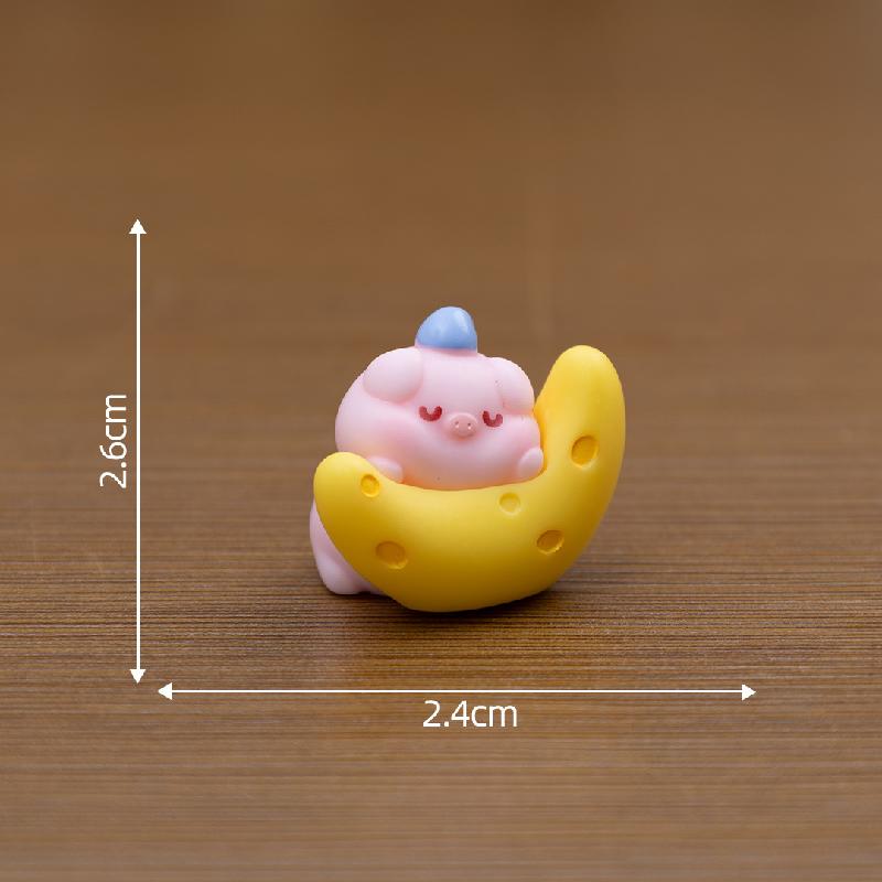 微景观创意可爱猪猪公仔萌粒 DIY装饰品挂配件迷你车载桌面小摆件