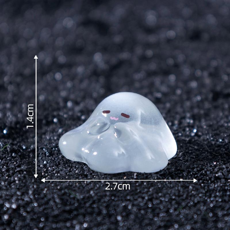 微景观万圣夜光透色可爱小幽灵公仔萌粒 DIY装饰品配件桌面小摆件