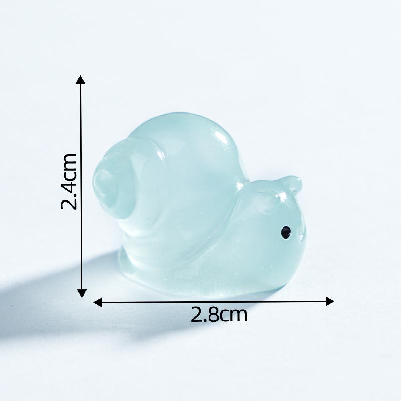 微景观创意夜光萌萌小动物蜗牛海兔 DIY装饰品配件迷你桌面小摆件