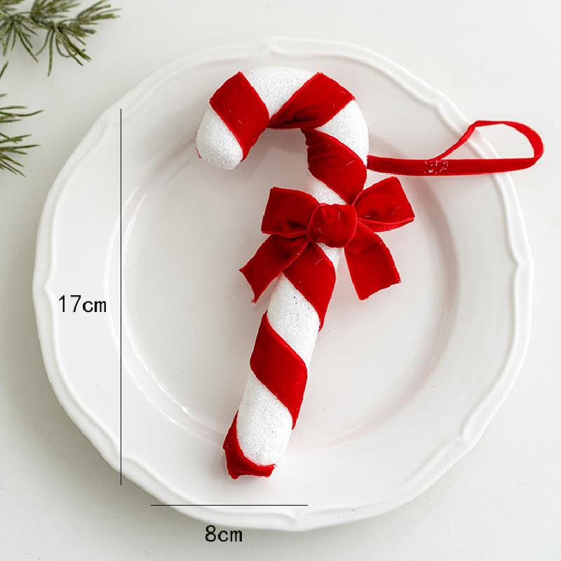 Trang trí Noel: Bóng đỏ trắng, kẹo gậy trang trí cây Noel