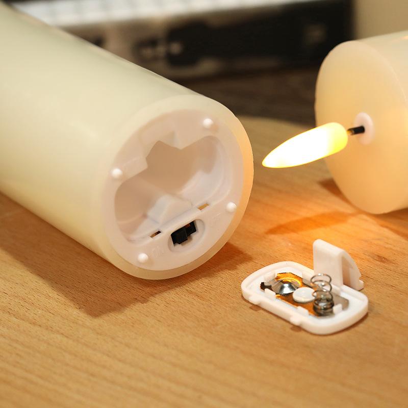 Nến giả với điều khiển từ xa - thiết kế mặt bóng, chuyển động lắc lư, giả sáp. Hoàn hảo cho sinh nhật, đám cưới, và sự kiện sáng tạo.