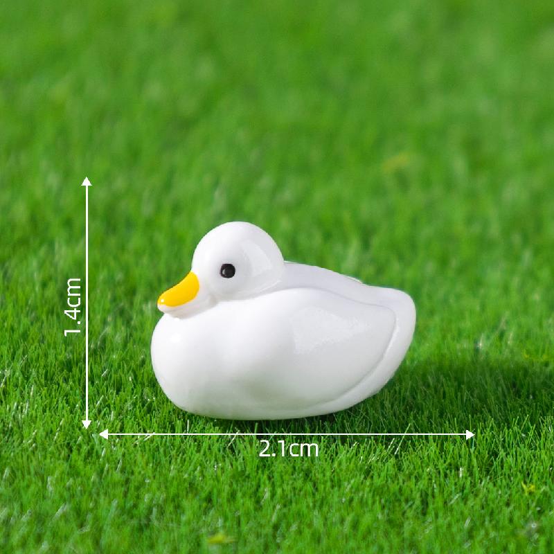 跨境新品微景观创意小鸭子公仔萌粒 DIY装饰品配件迷你树脂小摆件