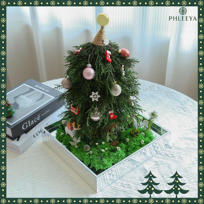Hoa hồng vĩnh cửu cây thông Noel quà Valentine Thất Tịch (HK-80)