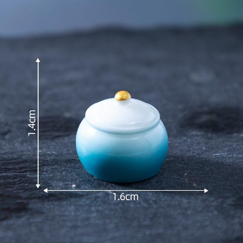 微景观创意国风青山茶具茶壶娃娃屋 DIY装饰品配件迷你微缩小摆件