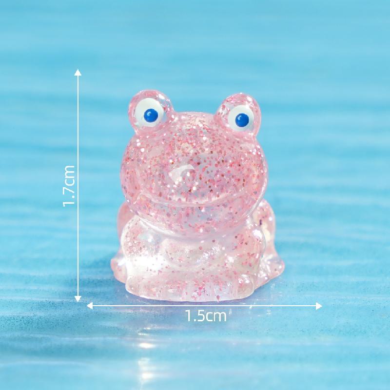 跨境新品微景观创意细闪动物乌龟蝾螈 DIY装饰配件迷你树脂小摆件