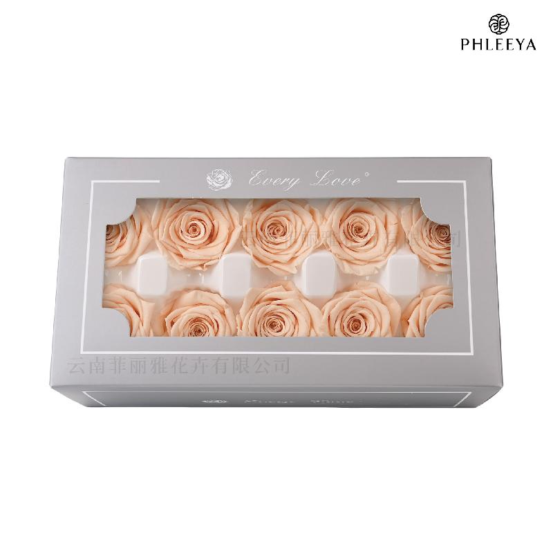 Hoa hồng vĩnh cửu 4cm 10 bông DIY hoa khô quà Thất Tịch (HK-18)