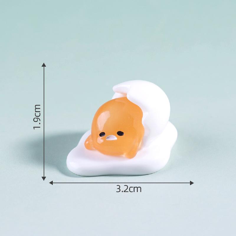 微景观创意可爱夜光懒蛋蛋公仔萌粒 DIY装饰品配件迷你桌面小摆件
