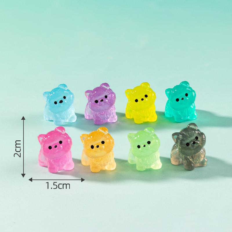 跨境微景观创意夜光简单小狗公仔 DIY装饰品挂配件迷你微缩小摆件